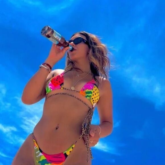 NEW It’s now cool  String Bikini Bottom cheeky thong in Tropicool, size L - Picture 3 of 12